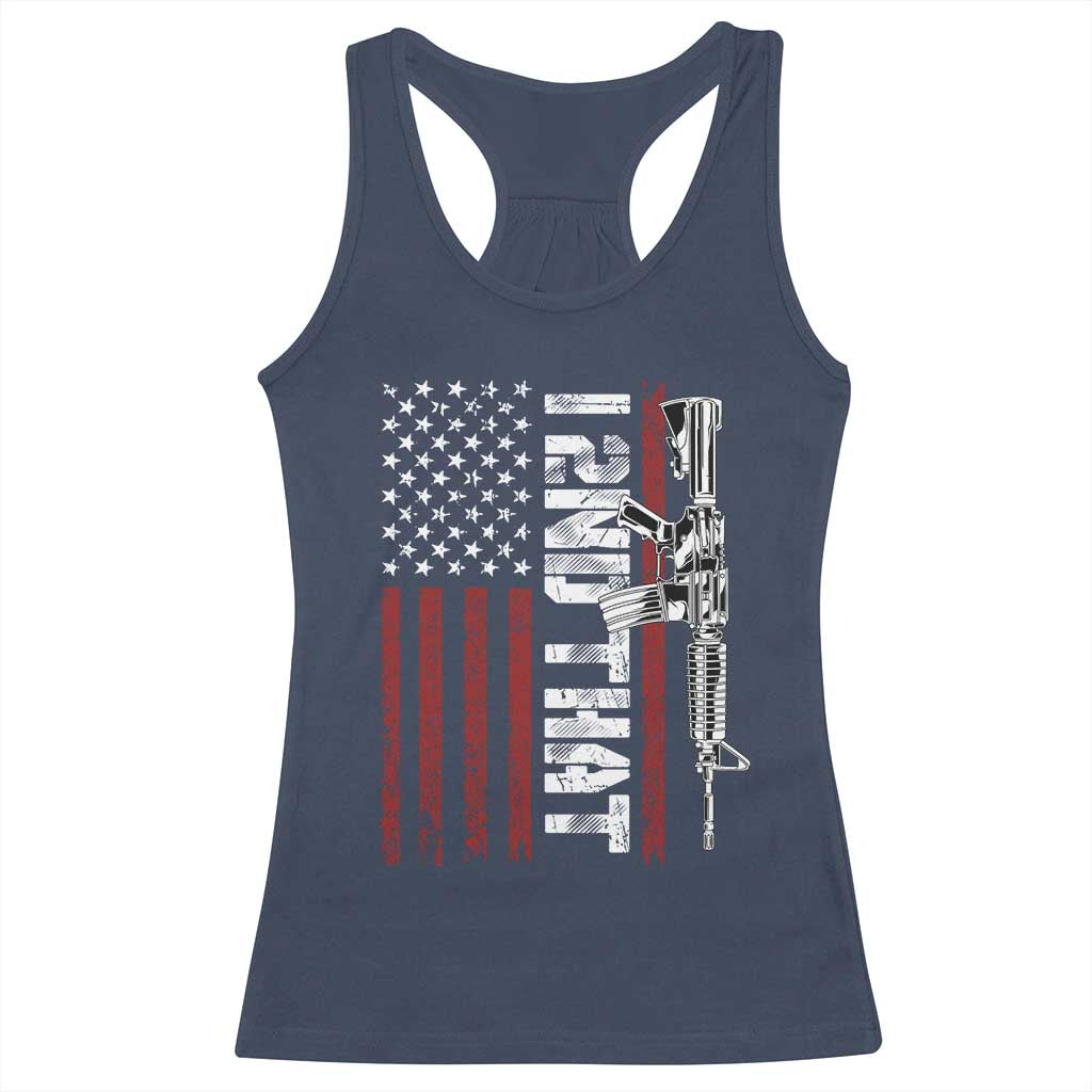 Gun Rights Patriotic Racerback Tank Top I 2nd That Second Amendment Pro Gun American Flag TS02 Navy Print Your Wear