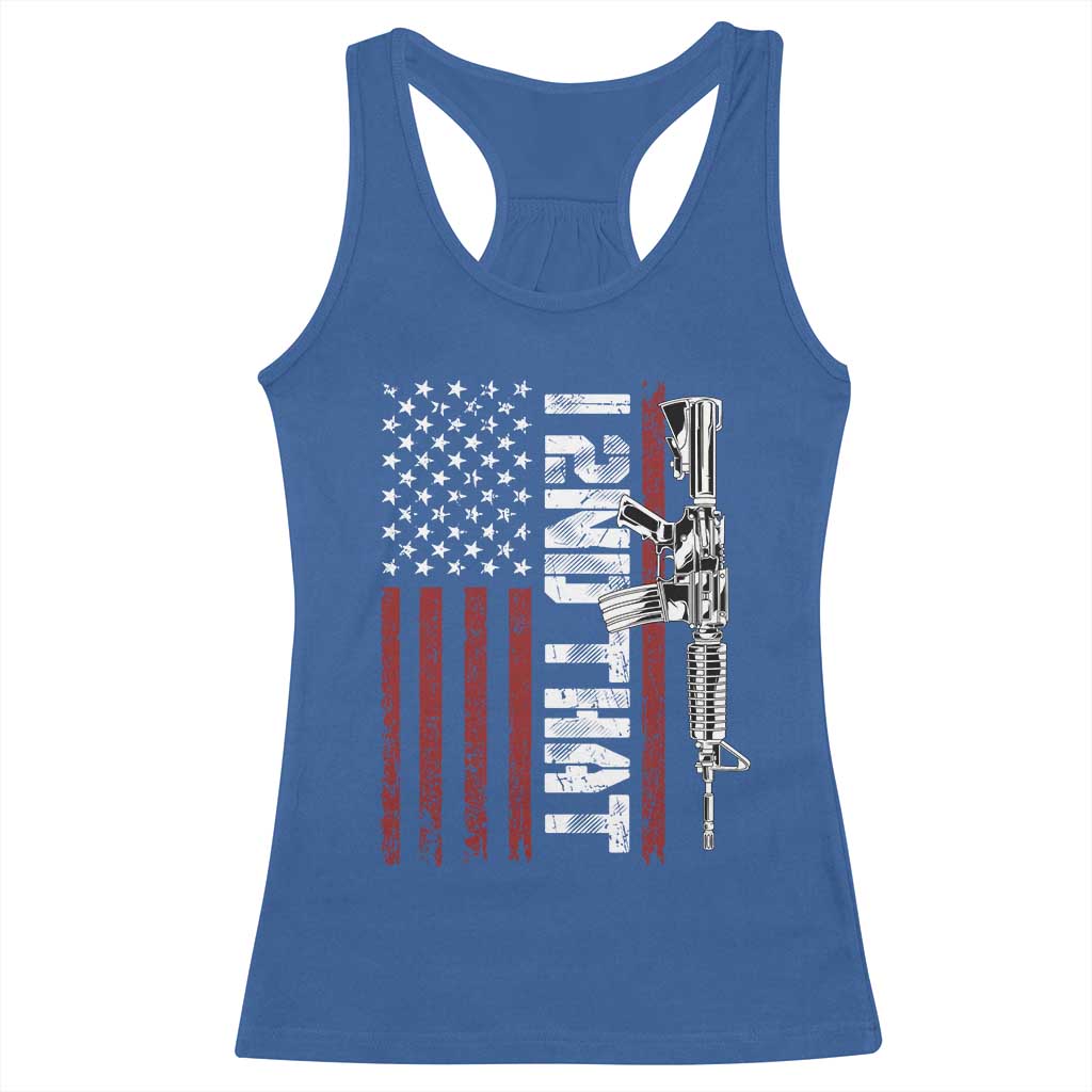 Gun Rights Patriotic Racerback Tank Top I 2nd That Second Amendment Pro Gun American Flag TS02 Royal Blue Print Your Wear