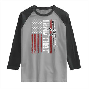 Gun Rights Patriotic Raglan Shirt I 2nd That Second Amendment Pro Gun American Flag TS02 Sport Gray Black Print Your Wear