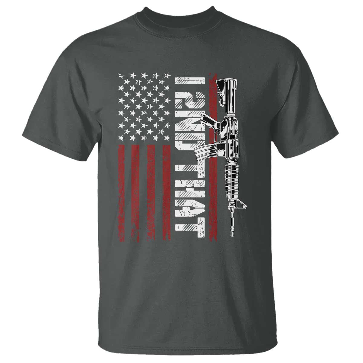 Gun Rights Patriotic T Shirt I 2nd That Second Amendment Pro Gun American Flag TS02 Dark Heather Print Your Wear