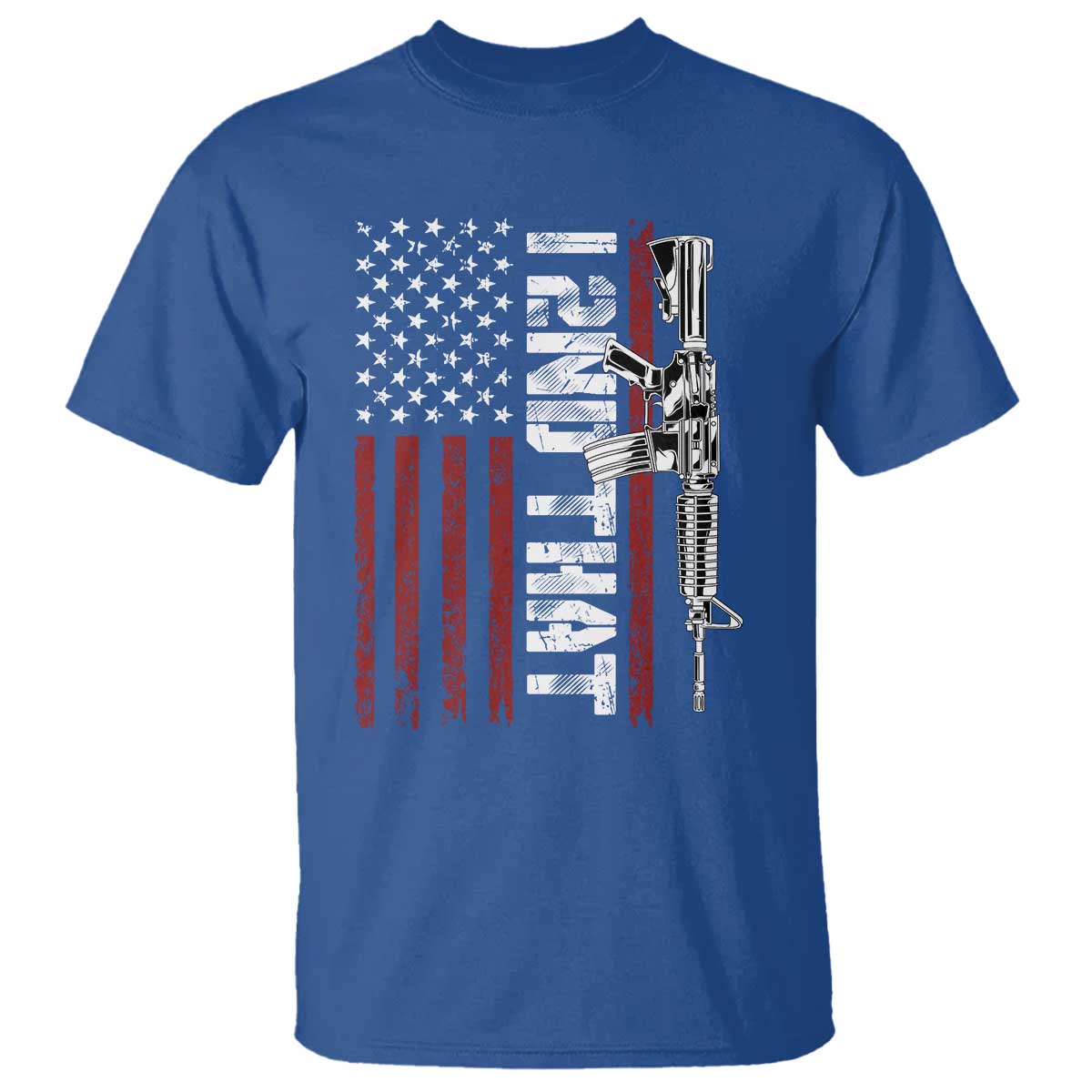 Gun Rights Patriotic T Shirt I 2nd That Second Amendment Pro Gun American Flag TS02 Royal Blue Print Your Wear