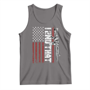 Gun Rights Patriotic Tank Top I 2nd That Second Amendment Pro Gun American Flag TS02 Deep Heather Print Your Wear