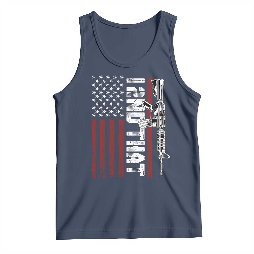 Gun Rights Patriotic Tank Top I 2nd That Second Amendment Pro Gun American Flag TS02 Navy Print Your Wear