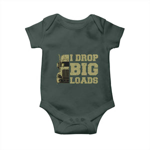 Funny Truck Driver Baby Onesie I Drop Big Load Funny Big Rig Semi-Trailer Dad TS02 Print Your Wear