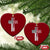 Blessed Papa Christian Cross Ceramic Ornament Faithful Dad Religious American Flag TS02 Print Your Wear