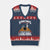Funny Bowling V-Neck Knit Sweater Vest Hear The Ten Pin Laughing Bowler TS02 Navy Red Print Your Wear