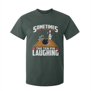 Funny Bowling T Shirt For Kid Hear The Ten Pin Laughing Bowler TS02 Dark Forest Green Print Your Wear