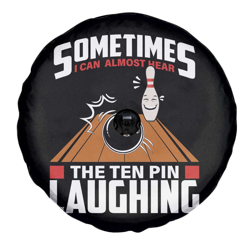 Funny Bowling Spare Tire Cover Hear The Ten Pin Laughing Bowler TS02 Print Your Wear