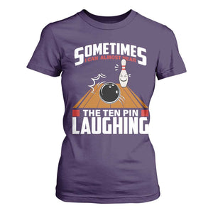 Funny Bowling T Shirt For Women Hear The Ten Pin Laughing Bowler TS02 Purple Print Your Wear