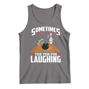 Funny Bowling Tank Top Hear The Ten Pin Laughing Bowler TS02 Deep Heather Print Your Wear