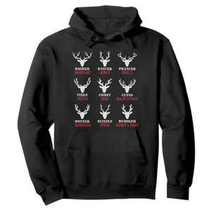 Funny Deer Hunting Hoodie Hunter of All Santa's Reindeer TS02 Black Print Your Wear