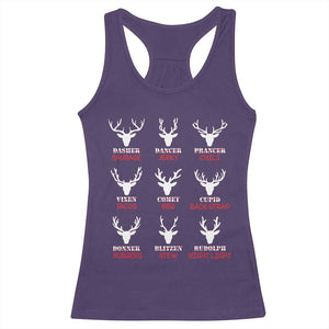 Funny Deer Hunting Racerback Tank Top Hunter of All Santa's Reindeer TS02 Purple Print Your Wear