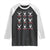 Funny Deer Hunting Raglan Shirt Hunter of All Santa's Reindeer TS02 Black White Print Your Wear