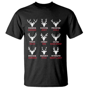 Funny Deer Hunting T Shirt Hunter of All Santa's Reindeer TS02 Black Print Your Wear