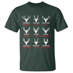 Funny Deer Hunting T Shirt Hunter of All Santa's Reindeer TS02 Dark Forest Green Print Your Wear