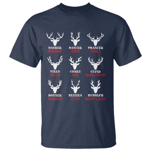 Funny Deer Hunting T Shirt Hunter of All Santa's Reindeer TS02 Navy Print Your Wear