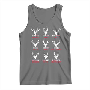 Funny Deer Hunting Tank Top Hunter of All Santa's Reindeer TS02 Black Heather Print Your Wear