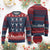 Funny Deer Hunting Knit Sweatshirt Hunter of All Santa's Reindeer TS02 Burgundy Print Your Wear