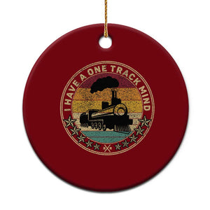 Funny I Have A One Track Mind Ceramic Ornament Train Railroad Retro Engine Model TS02 1pc Red Print Your Wear