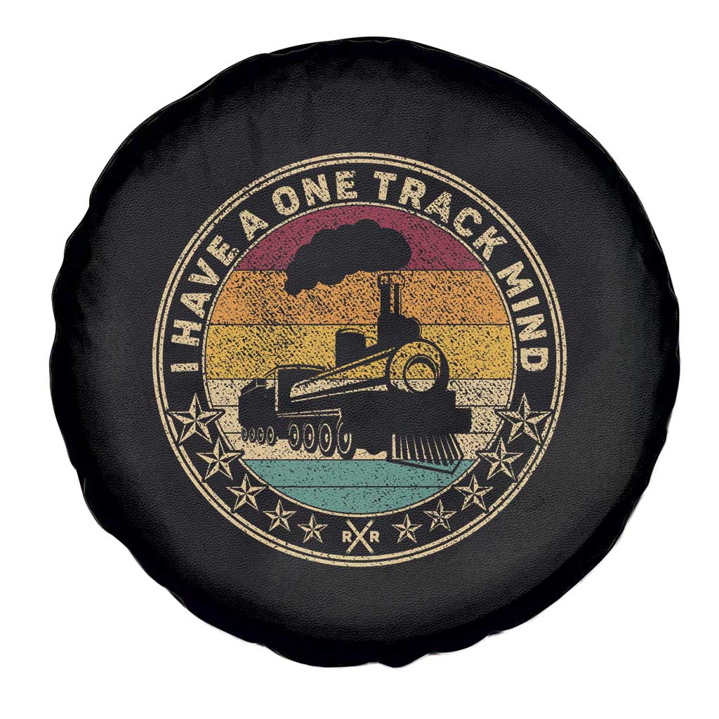 Funny I Have A One Track Mind Spare Tire Cover Train Railroad Retro Engine Model TS02 Print Your Wear