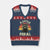 Funny Raccoon V-Neck Knit Sweater Vest A Little Feral Trash Panda Meme Retro TS02 Navy Red Print Your Wear