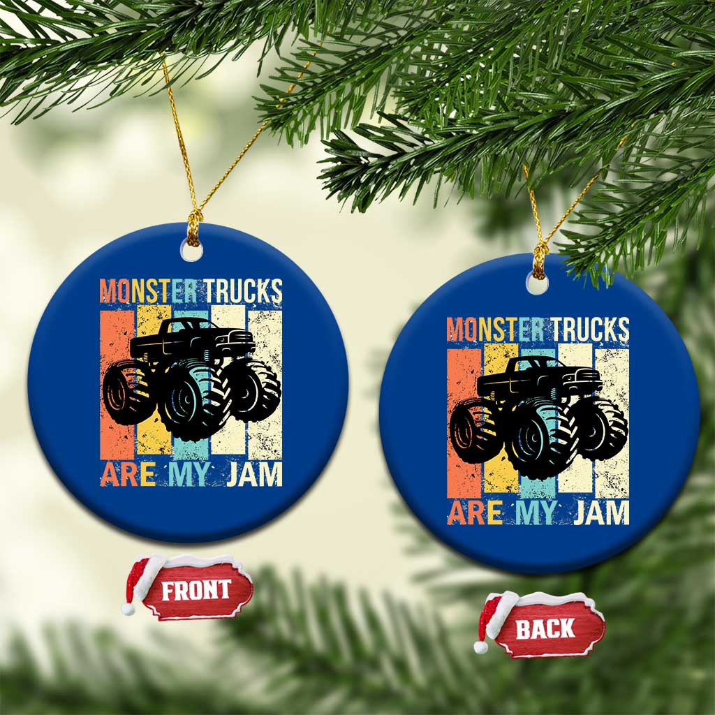 Monster Trucks Are My Jam Ceramic Ornament Vintage Retro TS02 1pc Blue Print Your Wear