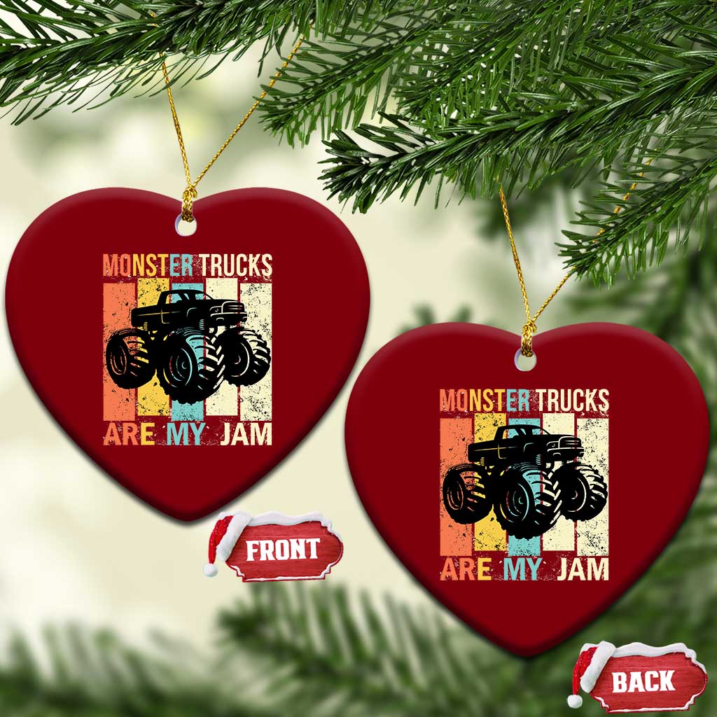 Monster Trucks Are My Jam Ceramic Ornament Vintage Retro TS02 Print Your Wear