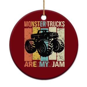 Monster Trucks Are My Jam Ceramic Ornament Vintage Retro TS02 1pc Red Print Your Wear