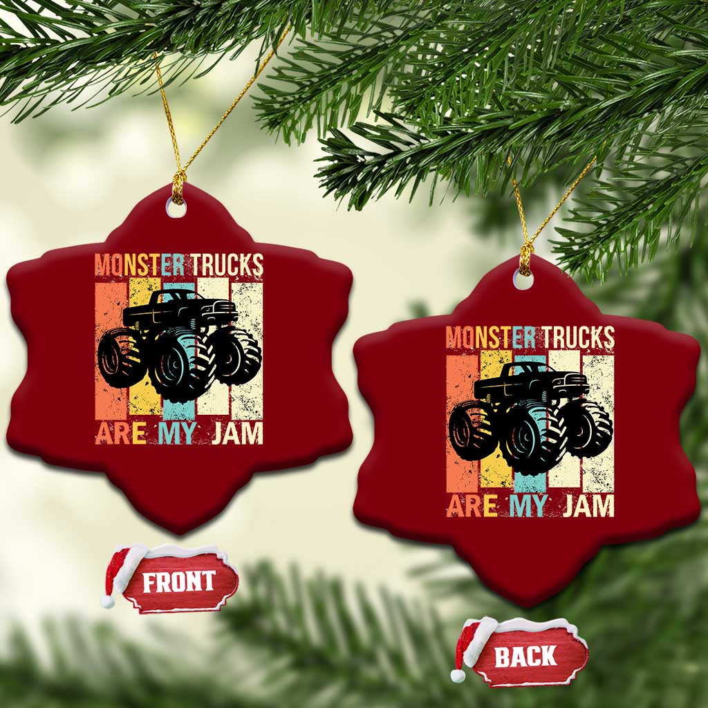 Monster Trucks Are My Jam Ceramic Ornament Vintage Retro TS02 Print Your Wear