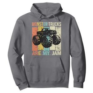 Monster Trucks Are My Jam Hoodie Vintage Retro TS02 Charcoal Print Your Wear