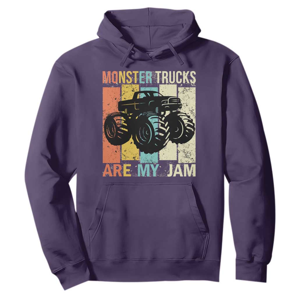 Monster Trucks Are My Jam Hoodie Vintage Retro TS02 Purple Print Your Wear