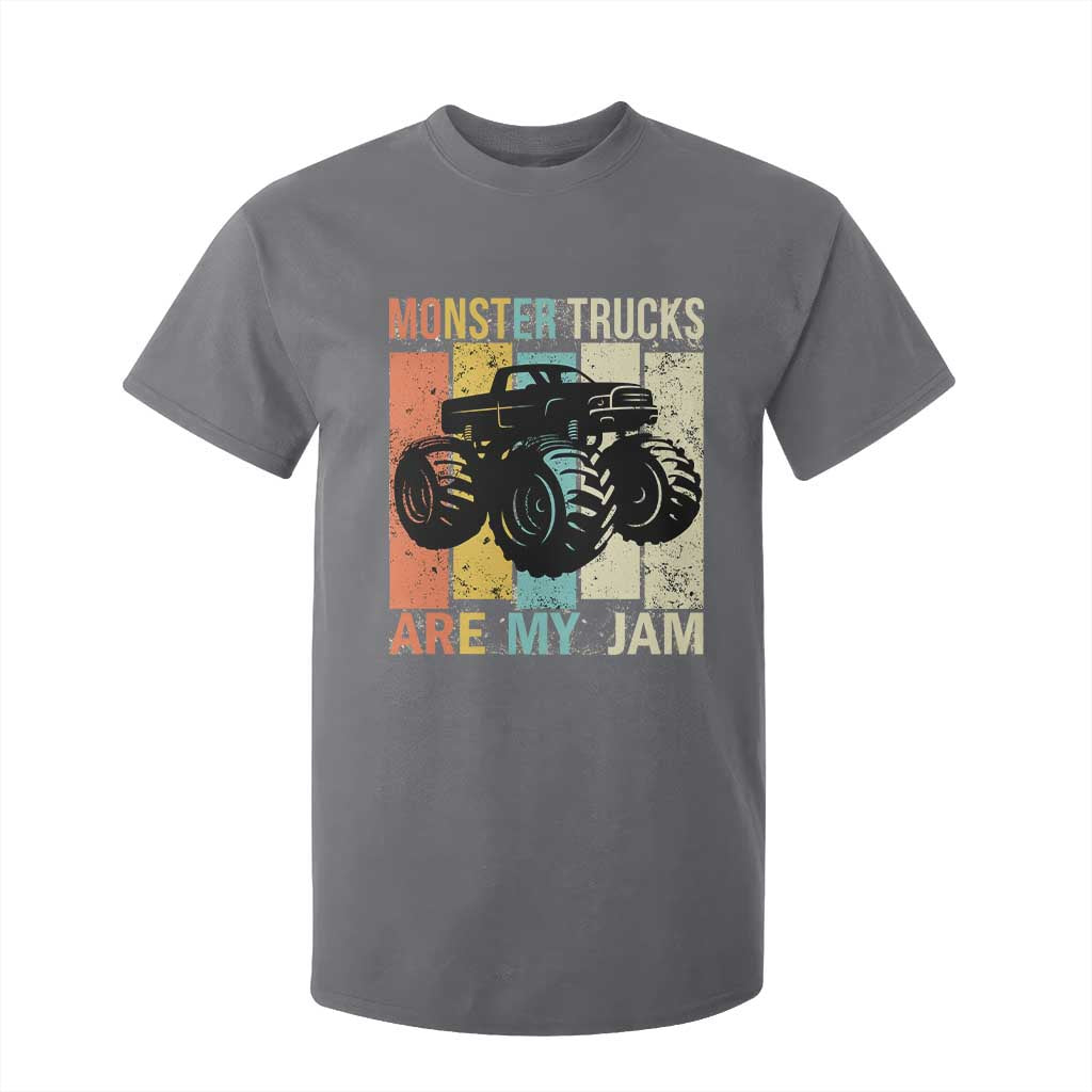 Monster Trucks Are My Jam T Shirt For Kid Vintage Retro TS02 Charcoal Print Your Wear