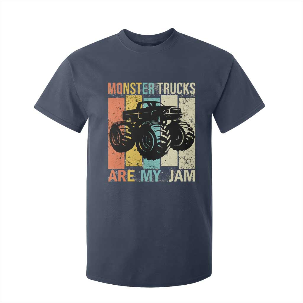 Monster Trucks Are My Jam T Shirt For Kid Vintage Retro TS02 Navy Print Your Wear