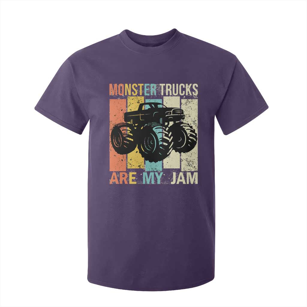 Monster Trucks Are My Jam T Shirt For Kid Vintage Retro TS02 Purple Print Your Wear