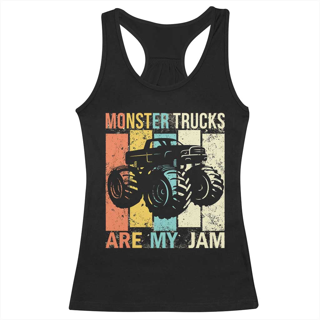 Monster Trucks Are My Jam Racerback Tank Top Vintage Retro TS02 Black Print Your Wear