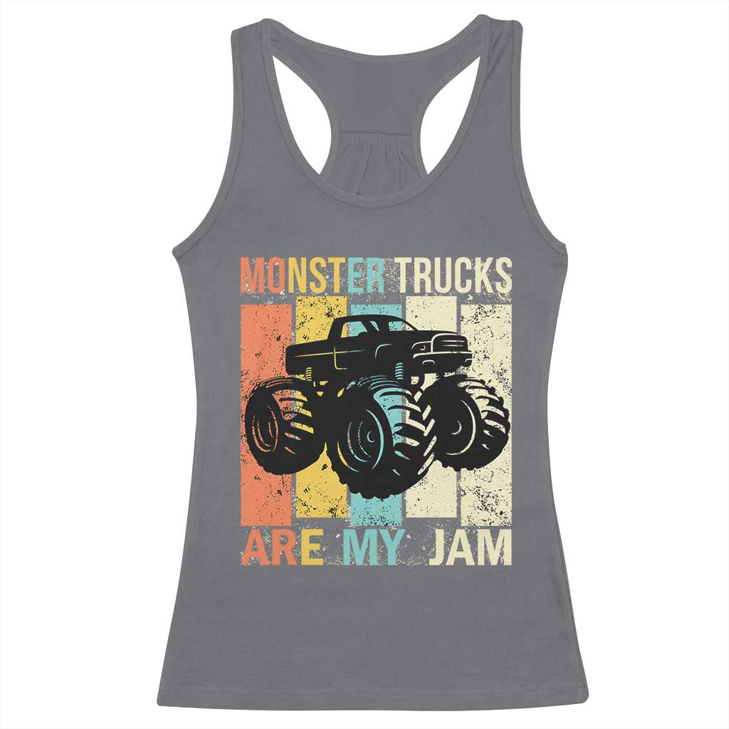 Monster Trucks Are My Jam Racerback Tank Top Vintage Retro TS02 Charcoal Print Your Wear