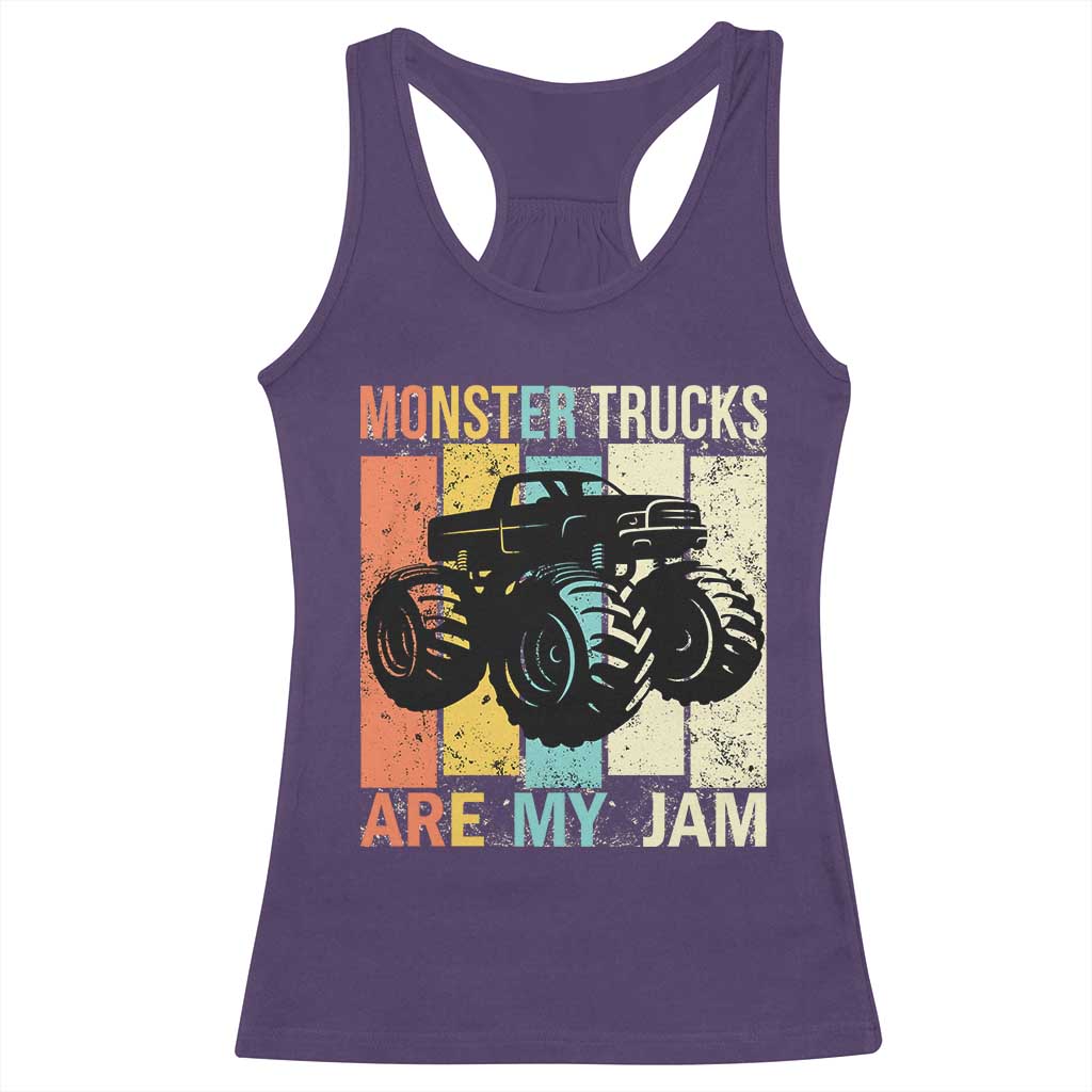 Monster Trucks Are My Jam Racerback Tank Top Vintage Retro TS02 Purple Print Your Wear