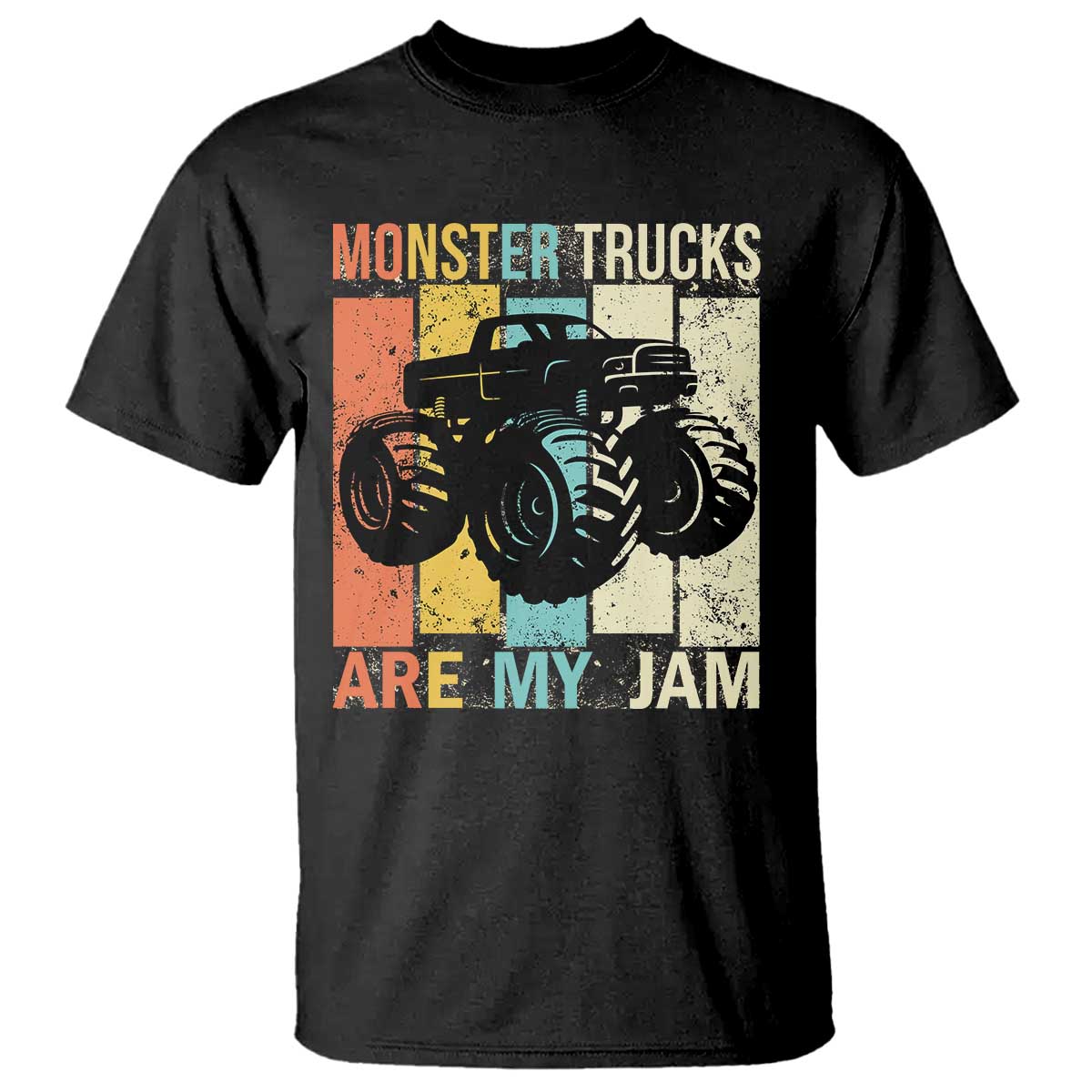 Monster Trucks Are My Jam T Shirt Vintage Retro TS02 Black Print Your Wear