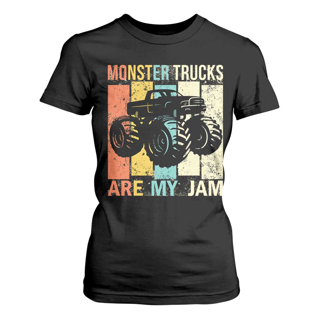 Monster Trucks Are My Jam T Shirt For Women Vintage Retro TS02 Black Print Your Wear