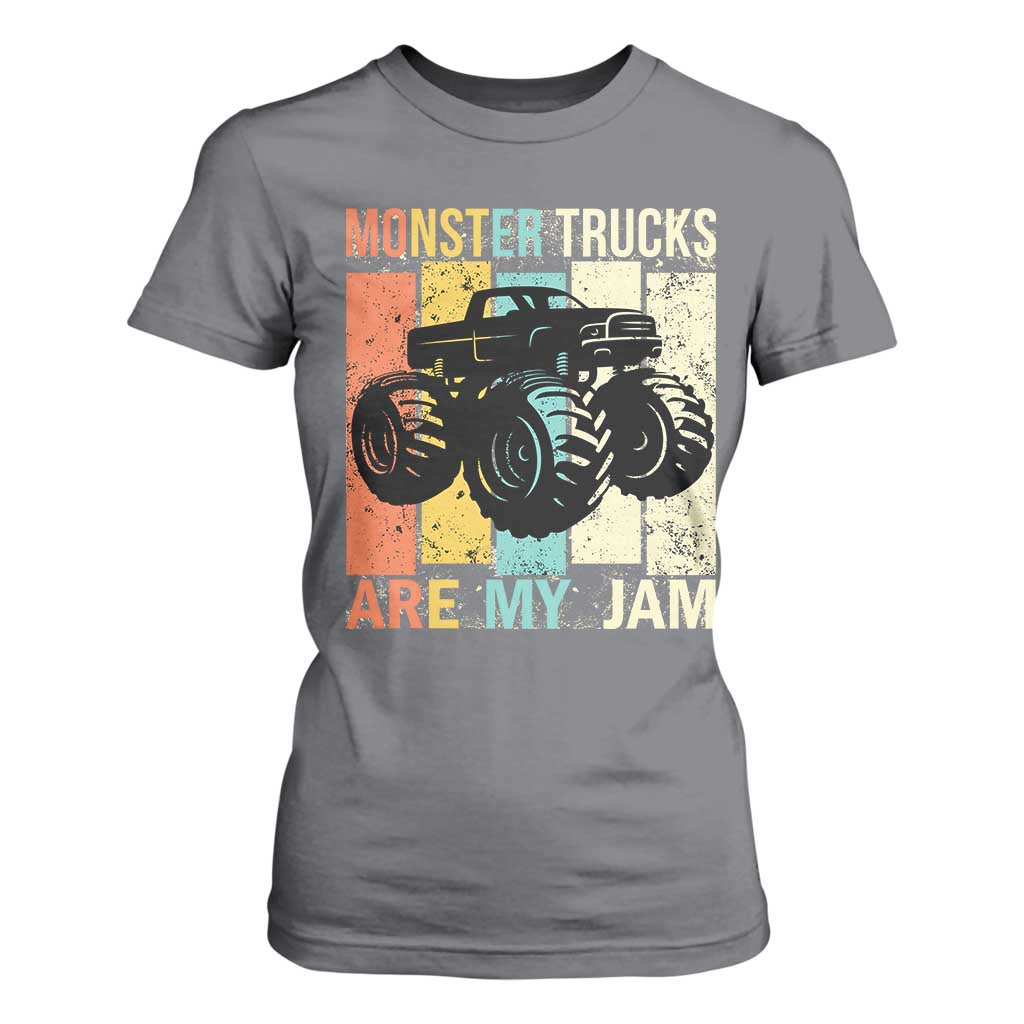 Monster Trucks Are My Jam T Shirt For Women Vintage Retro TS02 Charcoal Print Your Wear