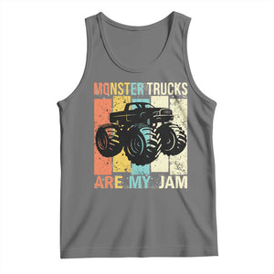 Monster Trucks Are My Jam Tank Top Vintage Retro TS02 Black Heather Print Your Wear