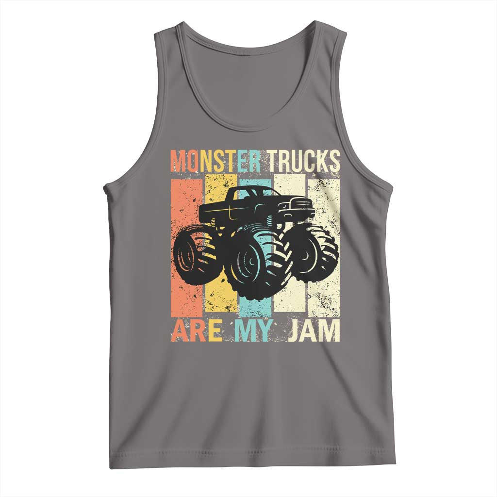 Monster Trucks Are My Jam Tank Top Vintage Retro TS02 Deep Heather Print Your Wear