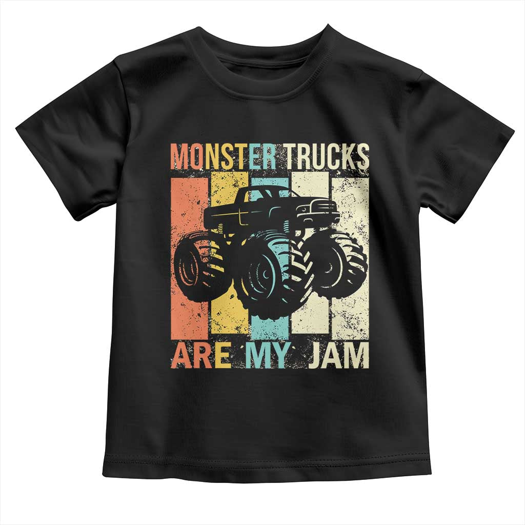 Monster Trucks Are My Jam Toddler T Shirt Vintage Retro TS02 Black Print Your Wear