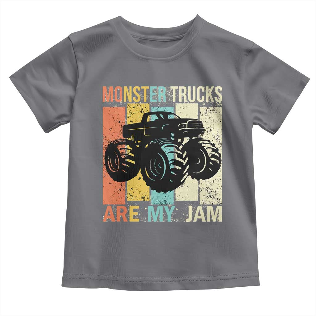 Monster Trucks Are My Jam Toddler T Shirt Vintage Retro TS02 Charcoal Print Your Wear