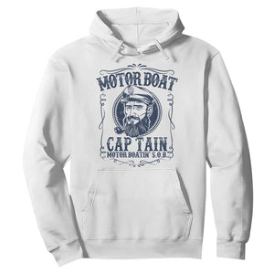 Motor Boat Captain Hoodie Funny Pontoon Boating Motor Boatin Lake Life TS02 White Print Your Wear
