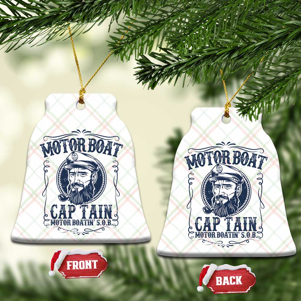 Motor Boat Captain Ceramic Ornament Funny Pontoon Boating Motor Boatin Lake Life TS02 Print Your Wear