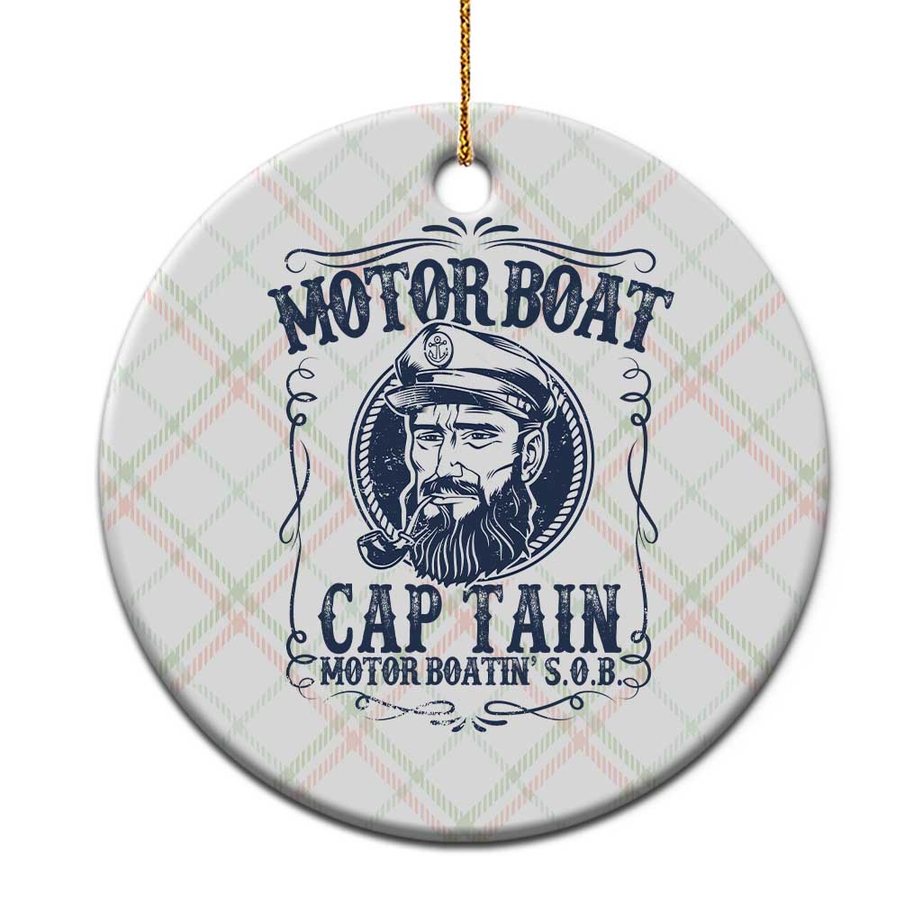 Motor Boat Captain Ceramic Ornament Funny Pontoon Boating Motor Boatin Lake Life TS02 1pc Christmas Plaid Print Your Wear