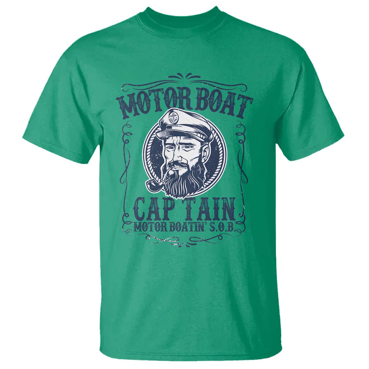 Motor Boat Captain T Shirt Funny Pontoon Boating Motor Boatin Lake Life TS02 Irish Green Print Your Wear