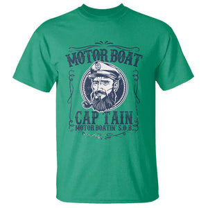 Motor Boat Captain T Shirt Funny Pontoon Boating Motor Boatin Lake Life TS02 Irish Green Print Your Wear