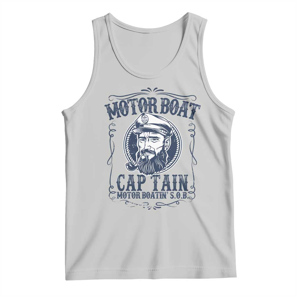 Motor Boat Captain Tank Top Funny Pontoon Boating Motor Boatin Lake Life TS02 Ash Print Your Wear